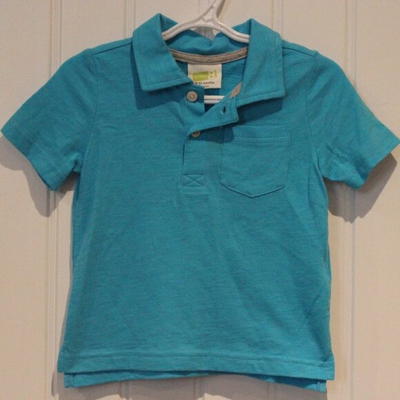 3/$20 🏷 Crazy8 Blue Polo Tshirt Size 18-24m BNWT - Picture 2 of 2